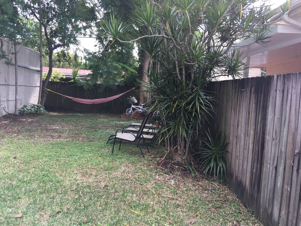 Smell the fresh air and relax in our backyard 