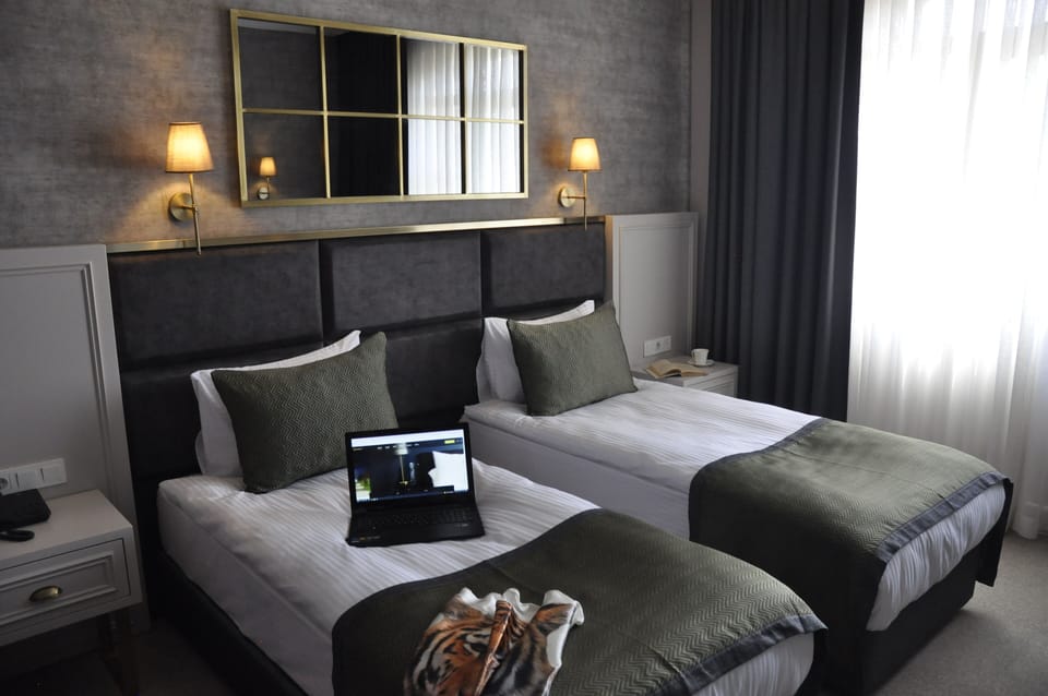 Standard Twin Room | Egyptian cotton sheets, premium bedding, free minibar, laptop workspace