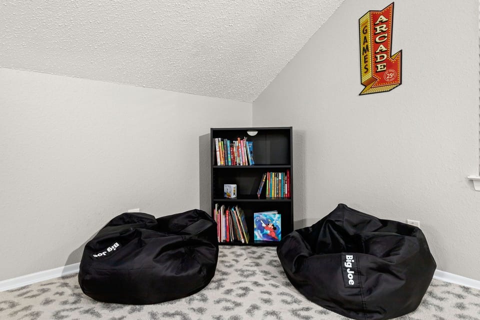 Let the little ones quiet down on a bean bag chair and open up a good book.