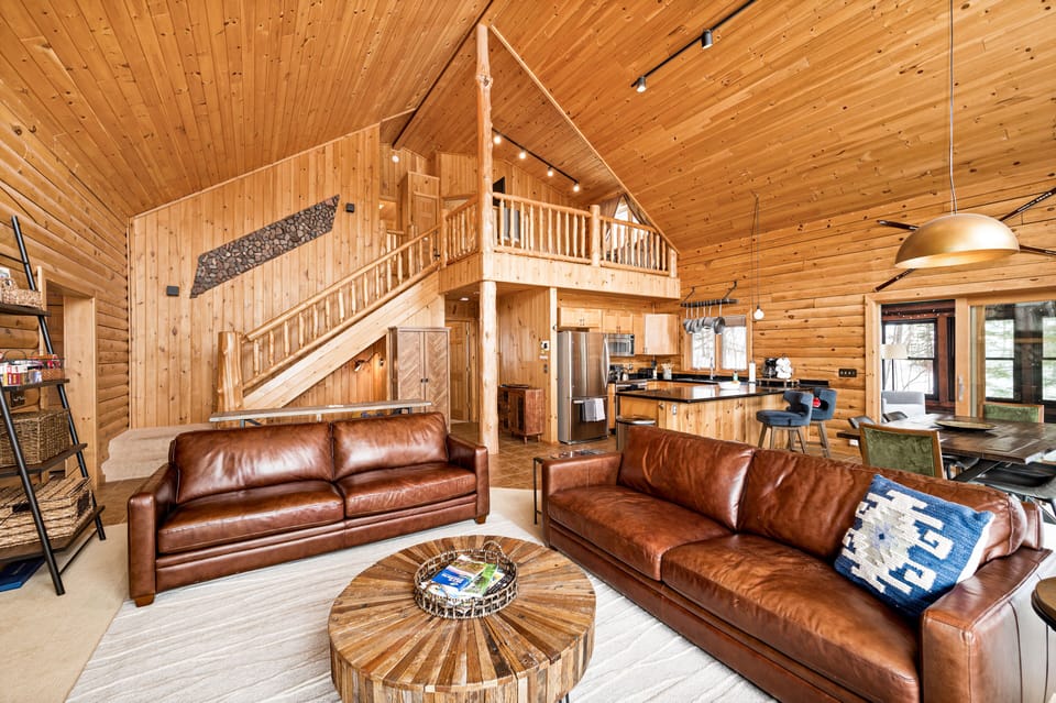 The loft above gives a nice separated space and has a Queen pull-out bed.