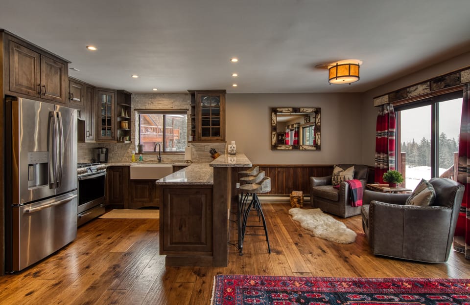 Chat with your guests while you finish prepping. Also-great morning coffee spot!