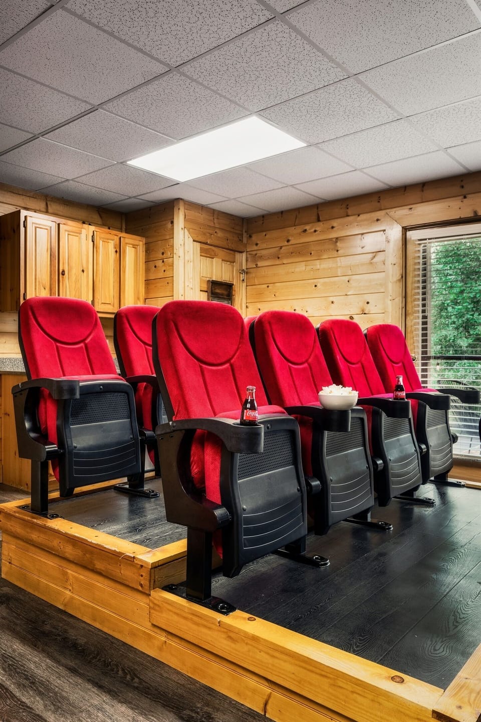 Stream your favorite shows and movies in our lower level theater room