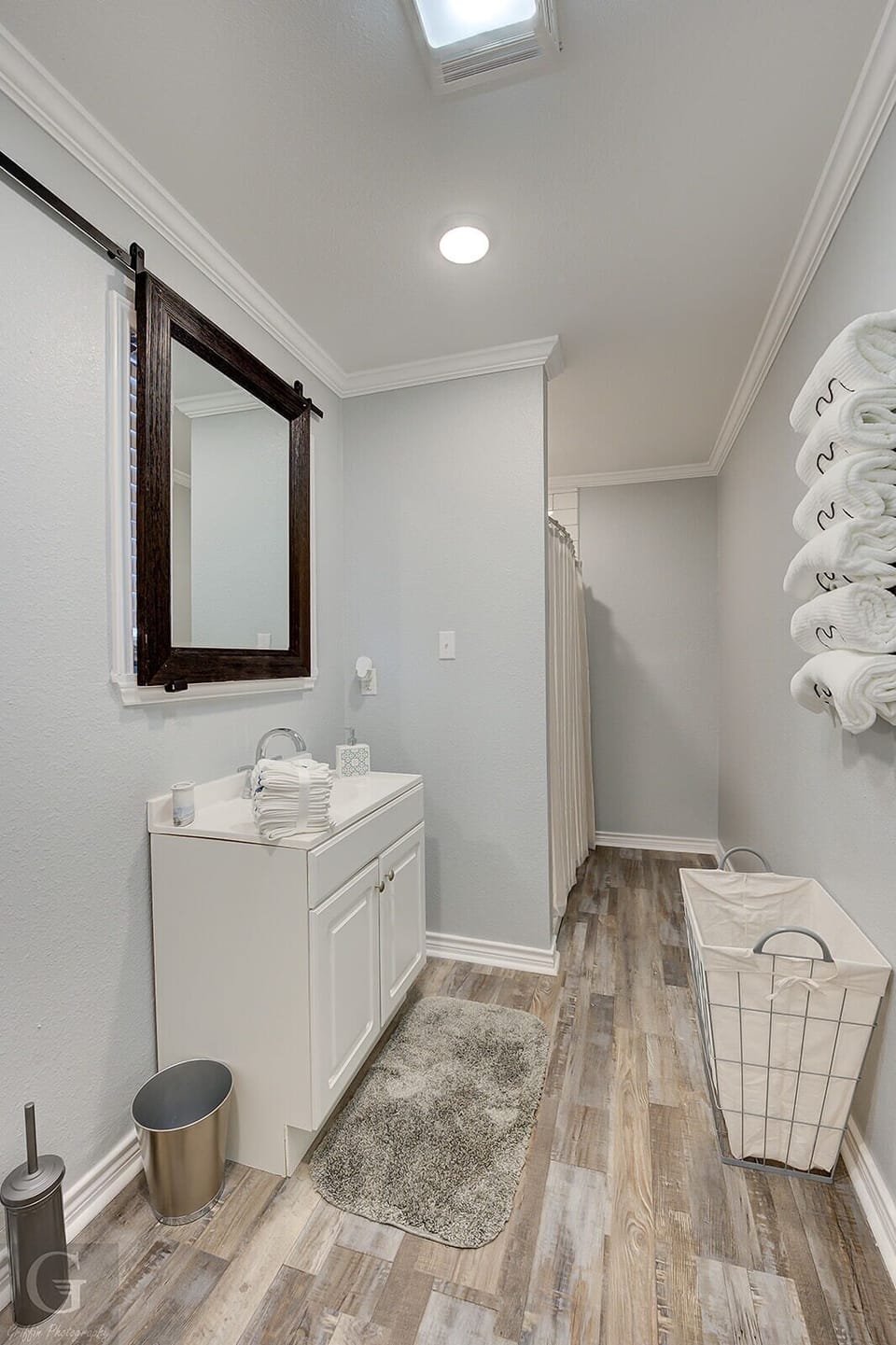 One of three bathrooms all designed with comfort in mind.
