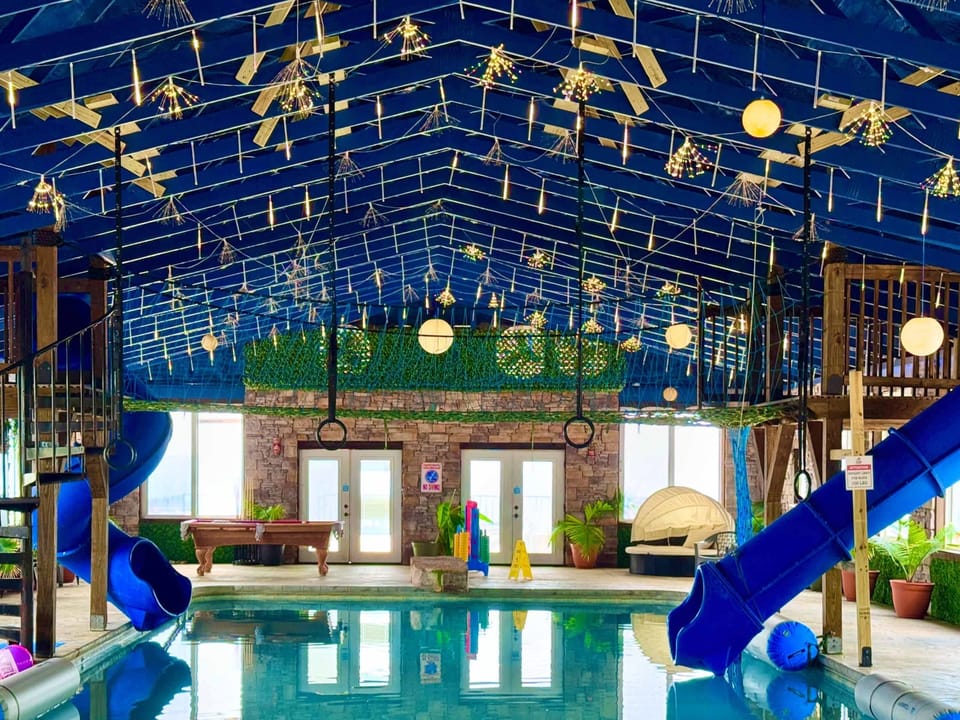 By booking a Treetop Escapes vacation, you will have access to the amenities at Paradise Pointe (a 30 minute drive from Treetops) including our indoor pool. Please see listing details for more information.
