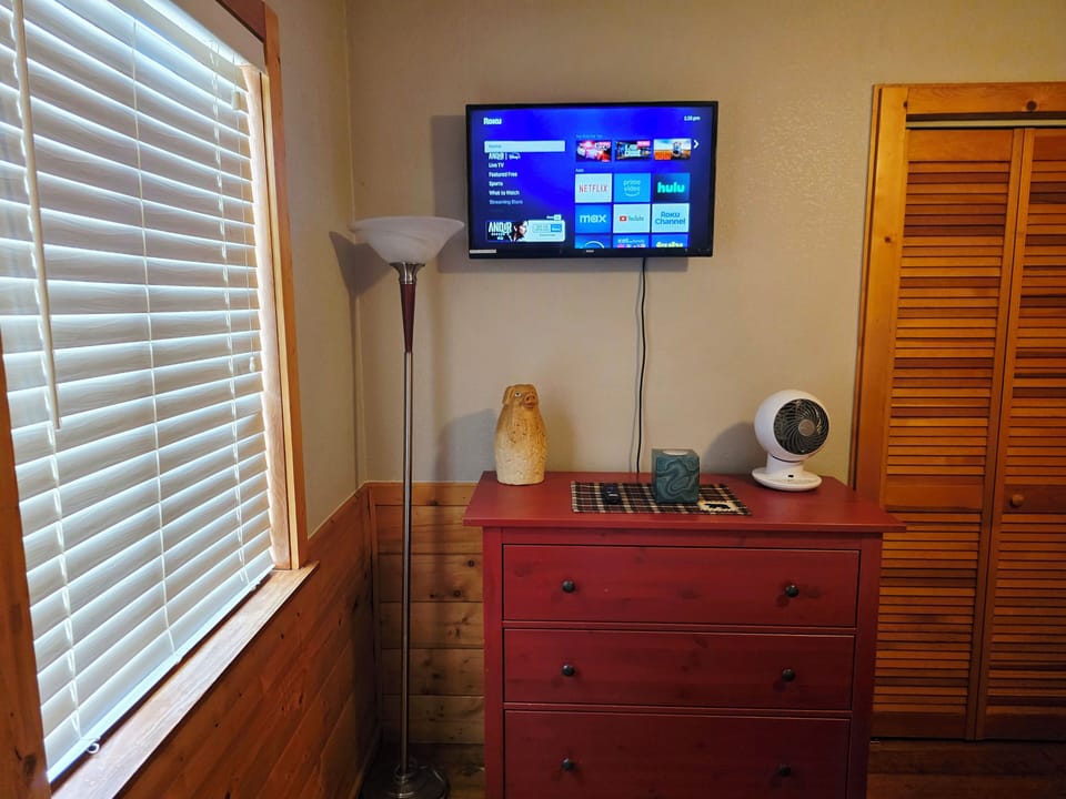 Our spare bedroom is comfortable and very equipped. With it's own TV.