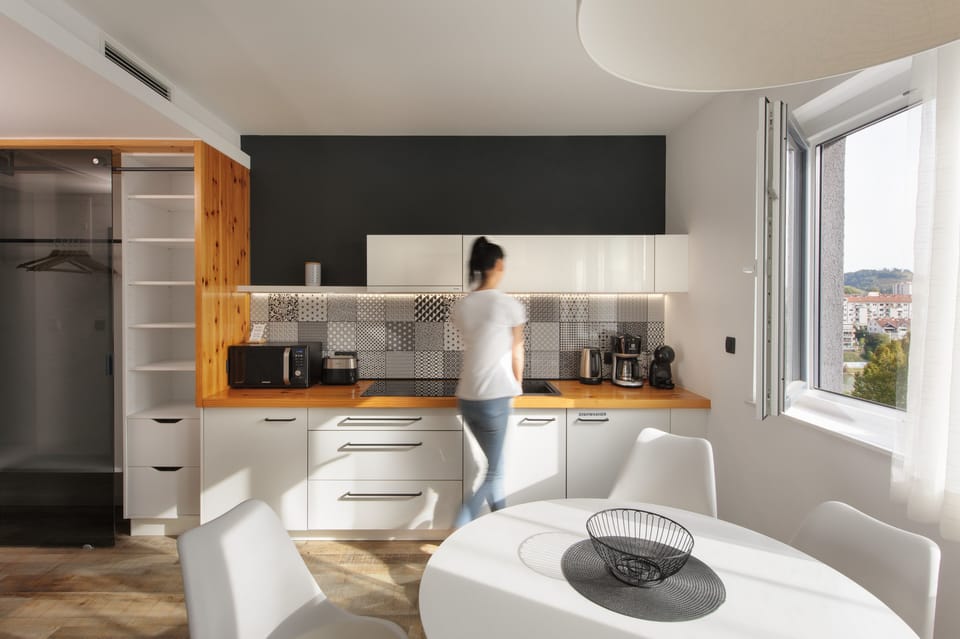 Comfort Apartment | Private kitchen | Fridge, microwave, oven, dishwasher