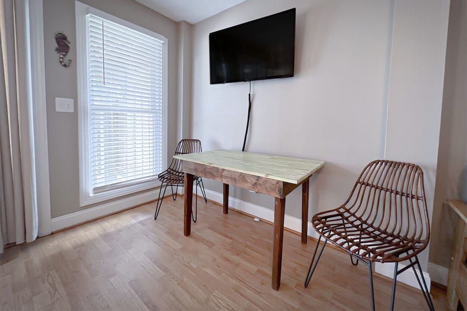 Dining table and TV