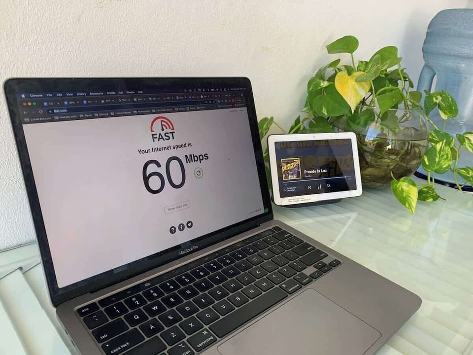 Fast fiber-optic wifi - 60 mbps internet speed