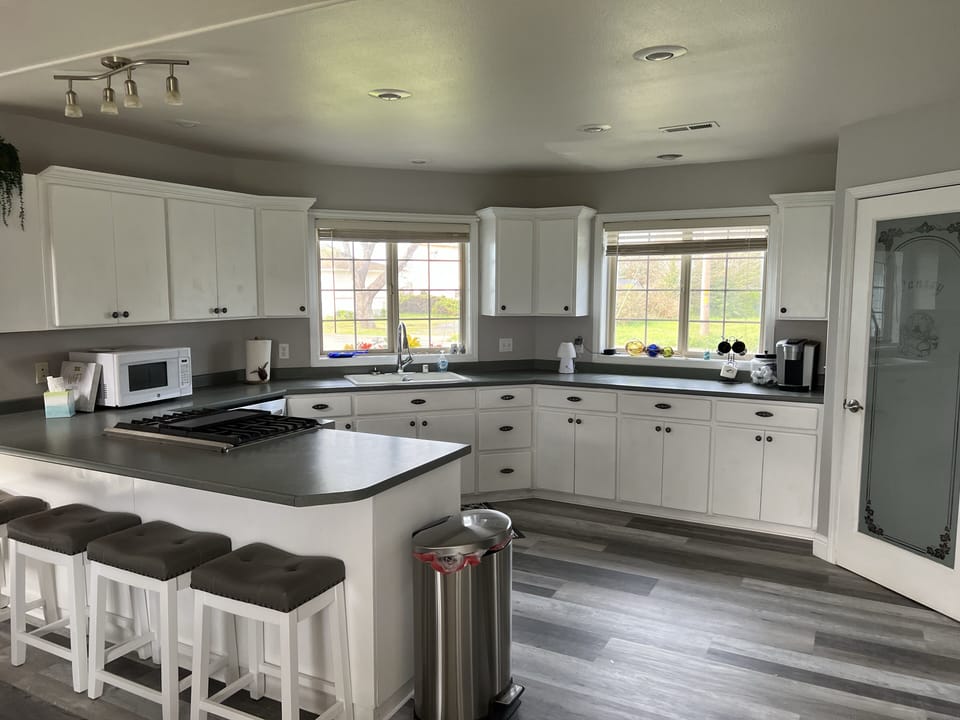 Kitchen with a view of the ocean