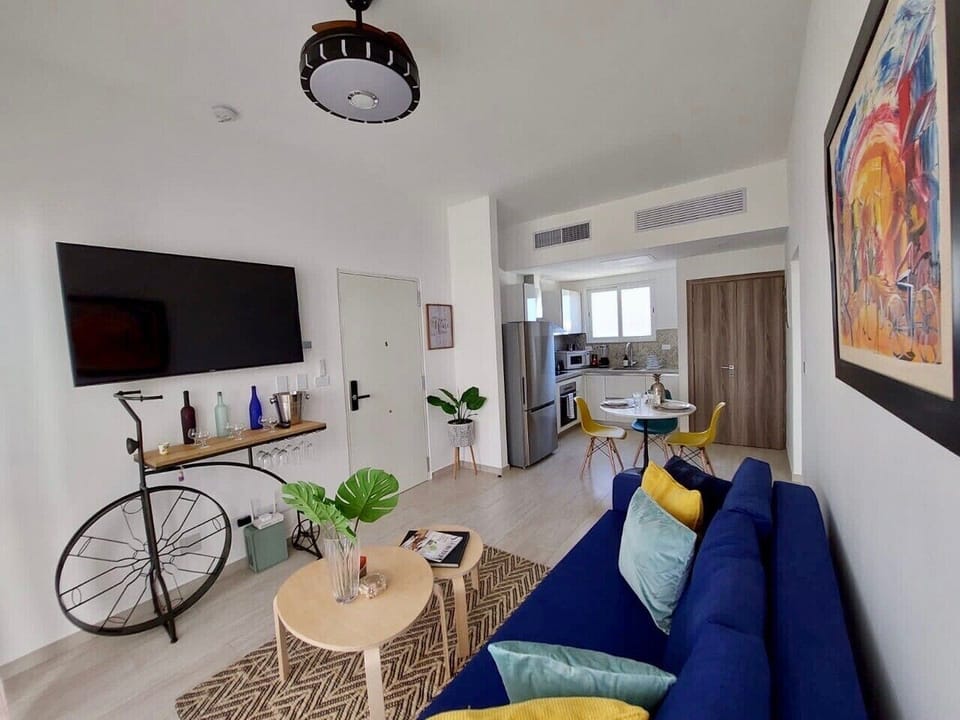 Living room  With a 65” smart tv