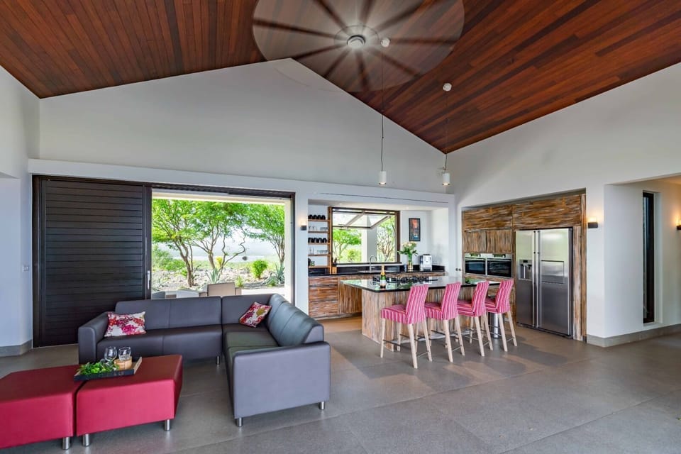 Open sitting area and kitchen 
