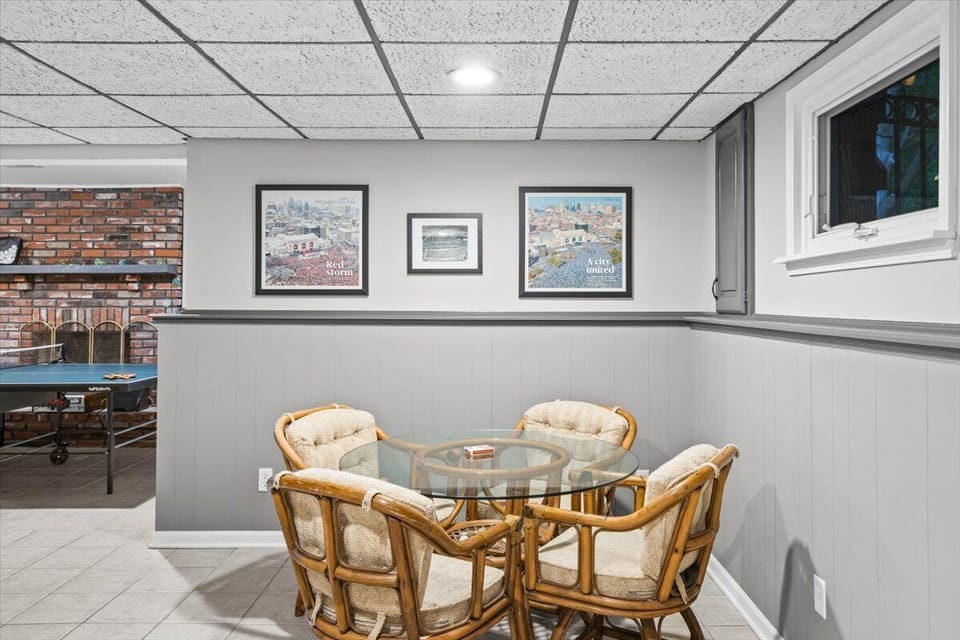Game Table located in finished basement 