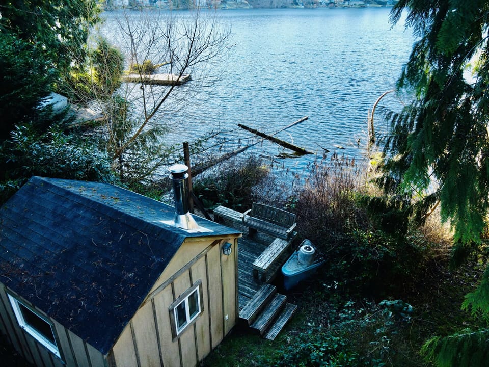 Our sauna on the lake