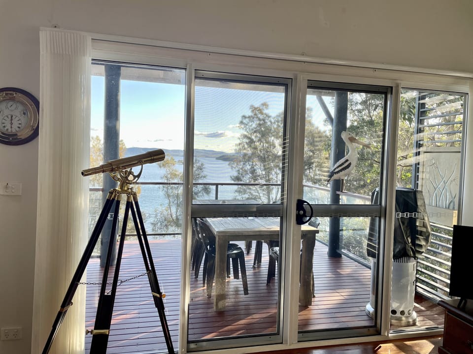 Check out the lake from your lounge room to see if the fish are jumping. 