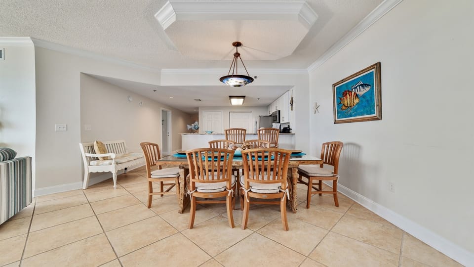 Comfortable and inviting living and dining area with a relaxed coastal vibe.
