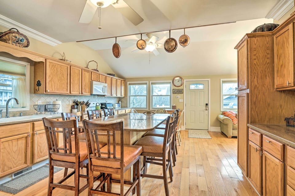 Roomy kitchen so the entire family can dine together.
