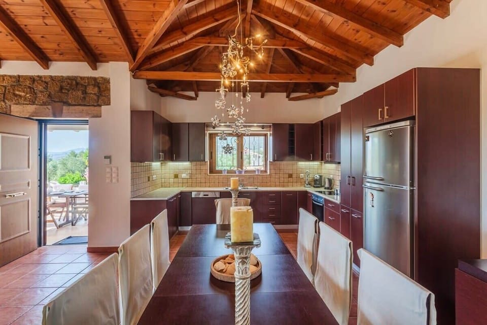 Villa – Open Kitchen and Living Room with Traditional Elements