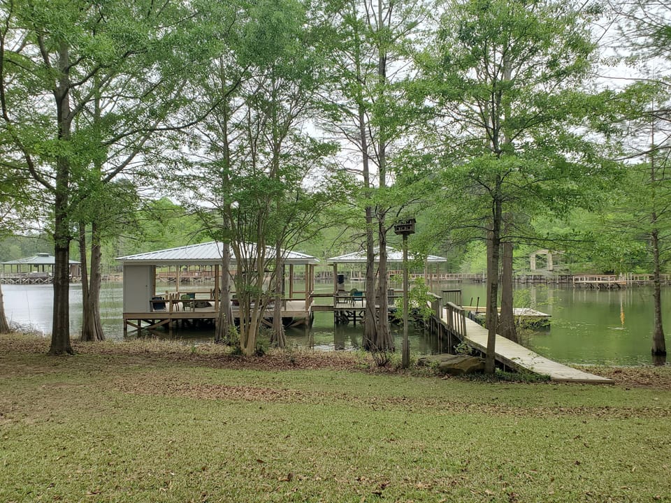 view of dock from porch
