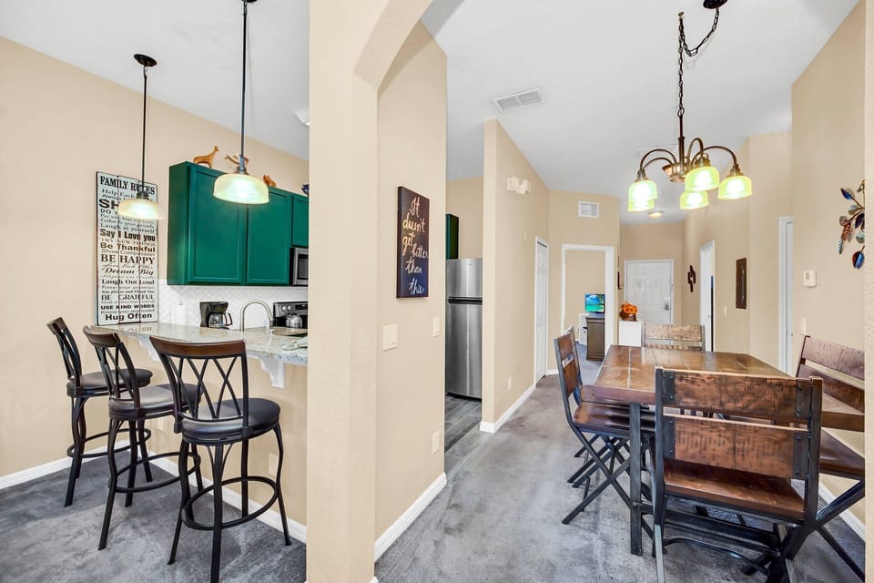 Open kitchen designed for cooking and conversation, seamlessly flowing into the living area. 