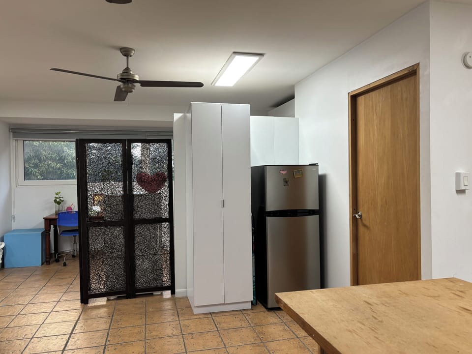 full fridge and storage 