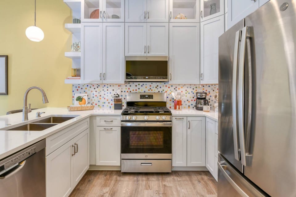 There is plenty of counter space to prepare your favorite recipes.