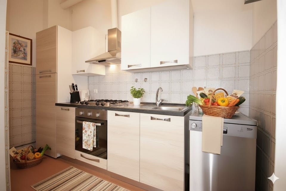 Apartment | Private kitchen | Full-size fridge, oven, stovetop, dishwasher