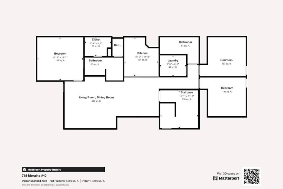 Check out the floor plan for the condo! (Dimensions and square footage are approximations.)
