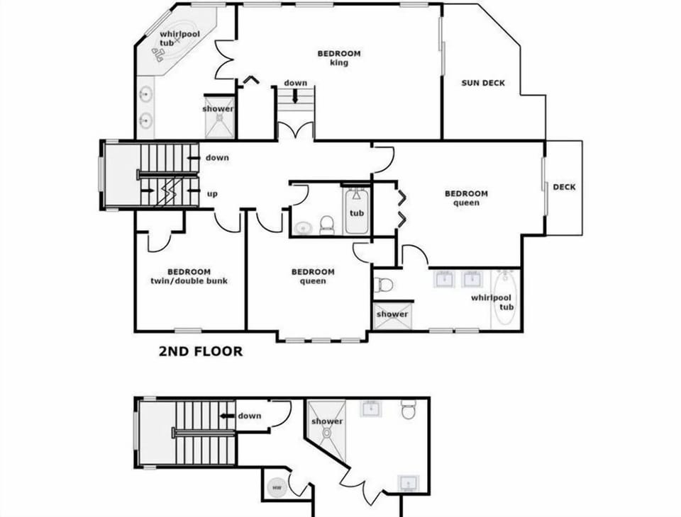 @ the Beach 2nd & Top Floor Plan