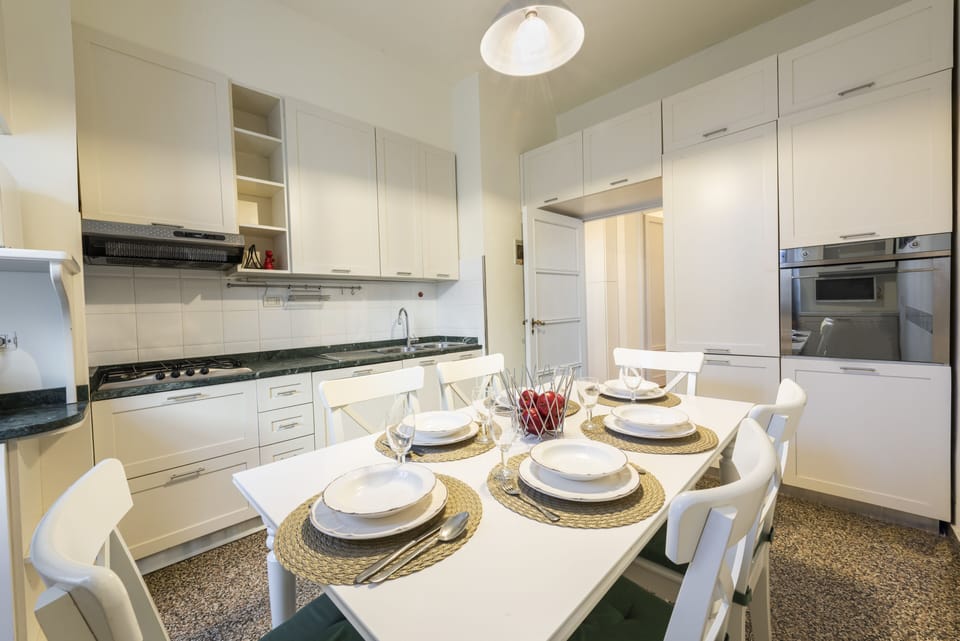 Luxury Apartment | Private kitchen | Fridge, microwave, oven, stovetop