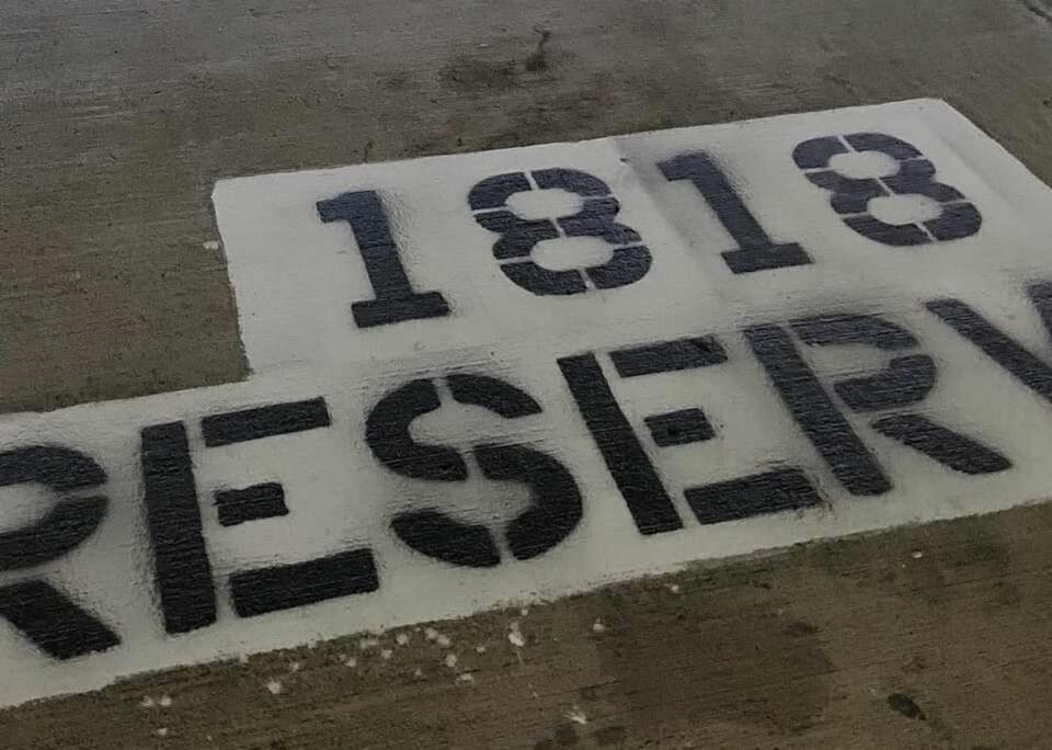 Reserved parking spot on 5th floor of the 12 floor garage
