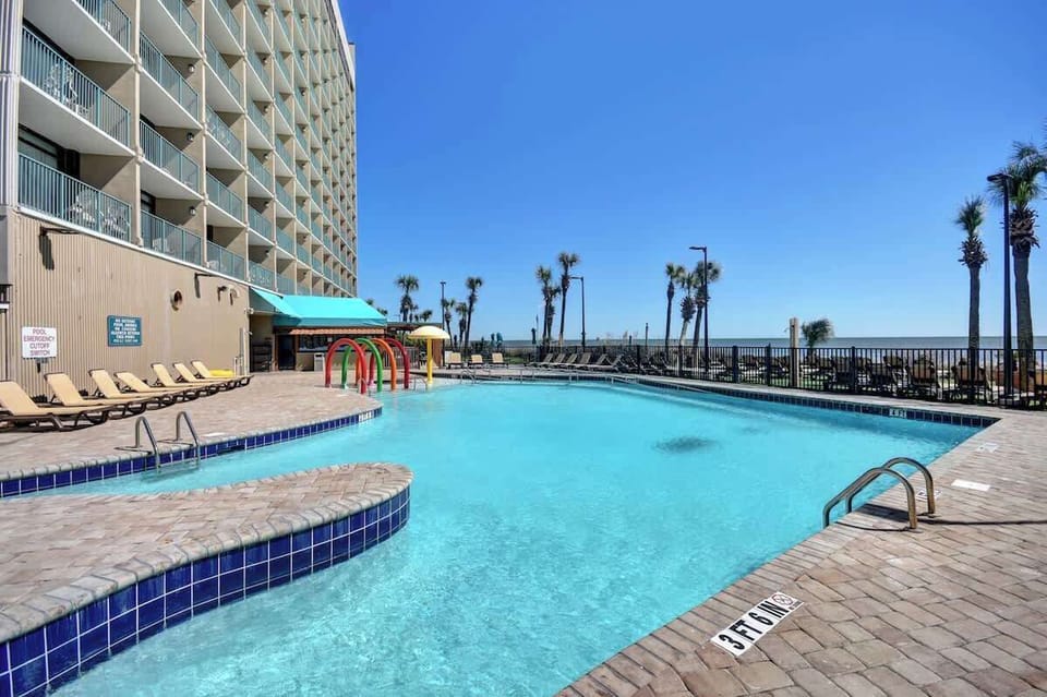 Enjoy the oceanfront pool