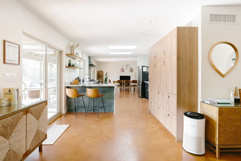 Cook, chat, and relax—all in this beautifully open space.