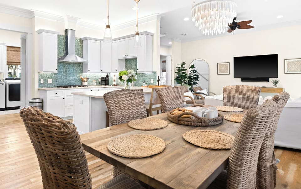 Gather around this rustic dining table