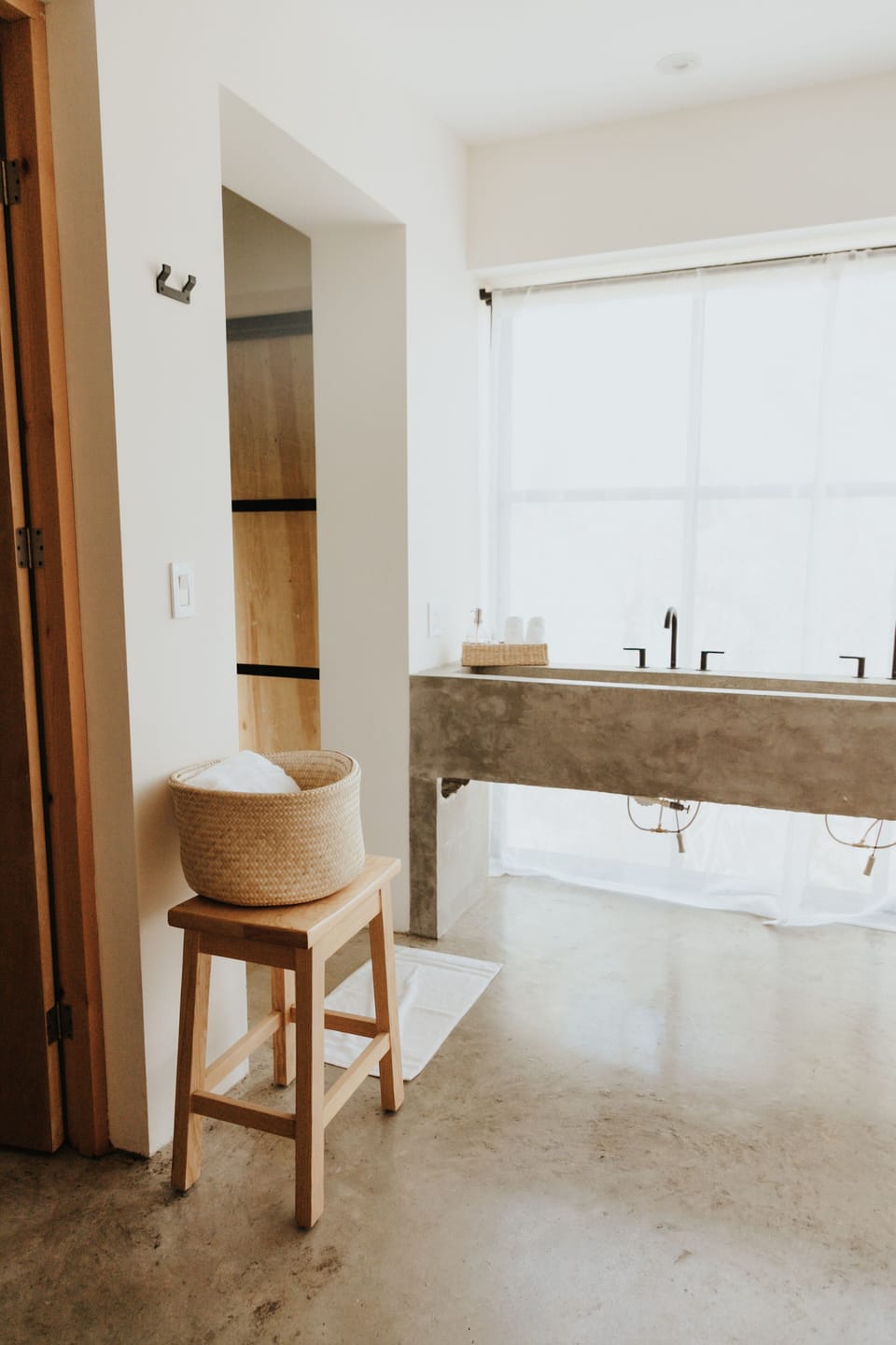 Designer toiletries, towels, soap, shampoo