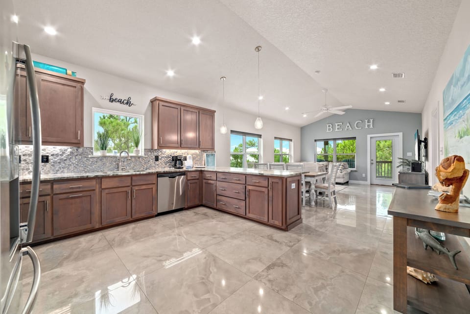 Open floor plan allows family time throughout your vacation