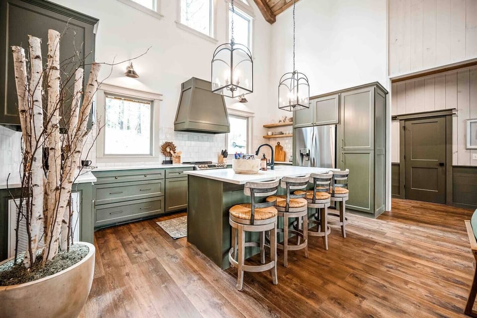 Open floor plan great for hosting with a pantry to store groceries.