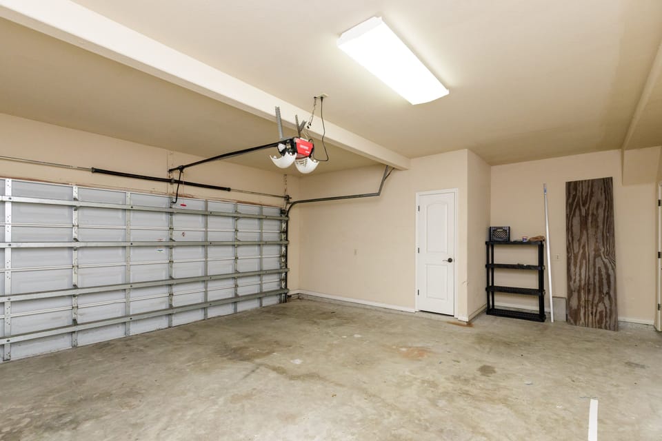 Your spacious two-car garage provides secure parking plus convenient storage shelving for all your vacation gear and belongings.