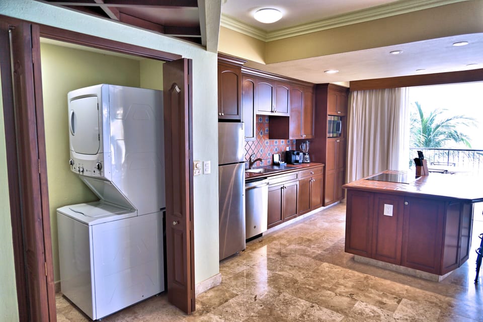 Every domicile has a washer / dryer.