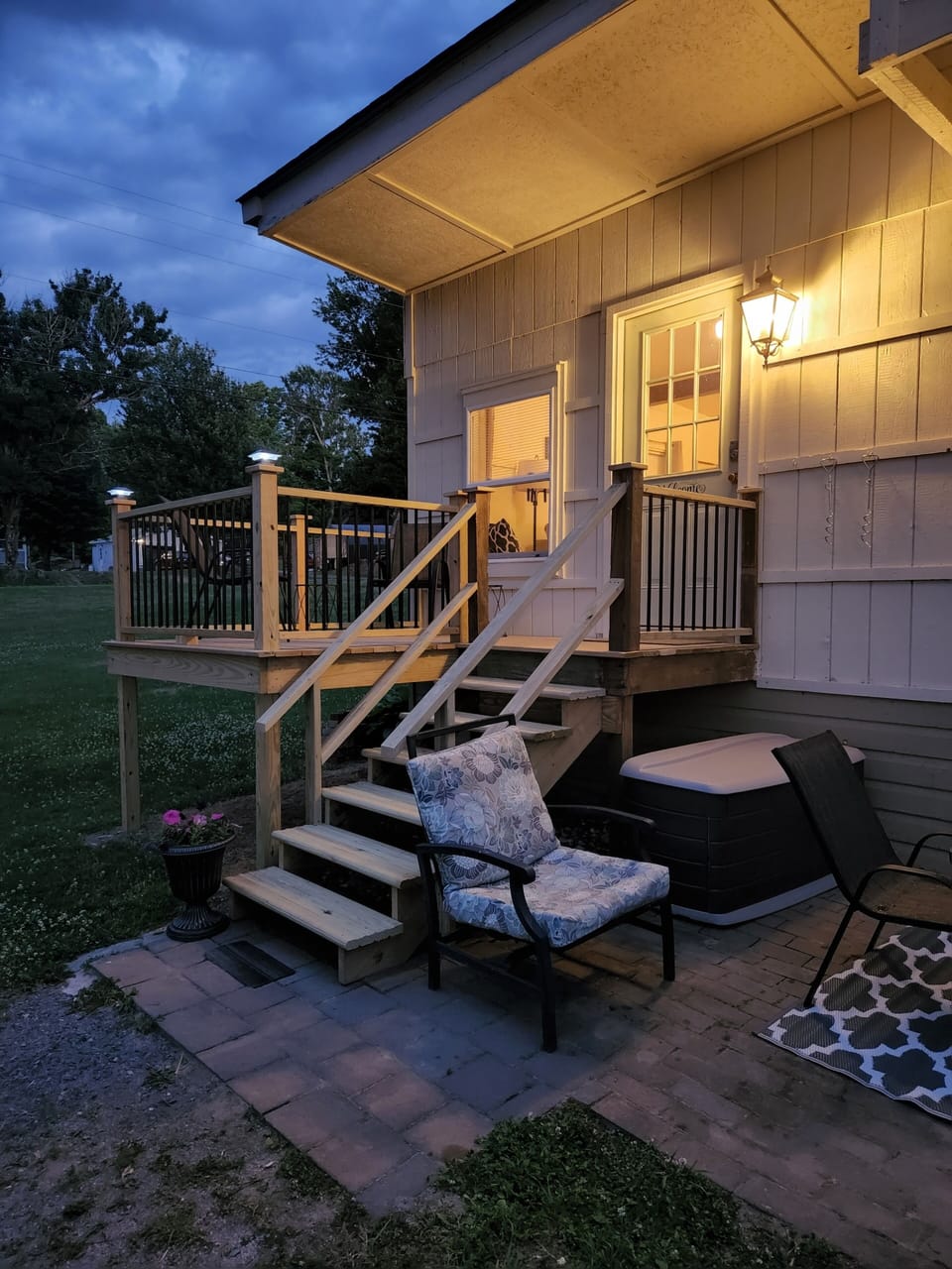 Front steps and patio