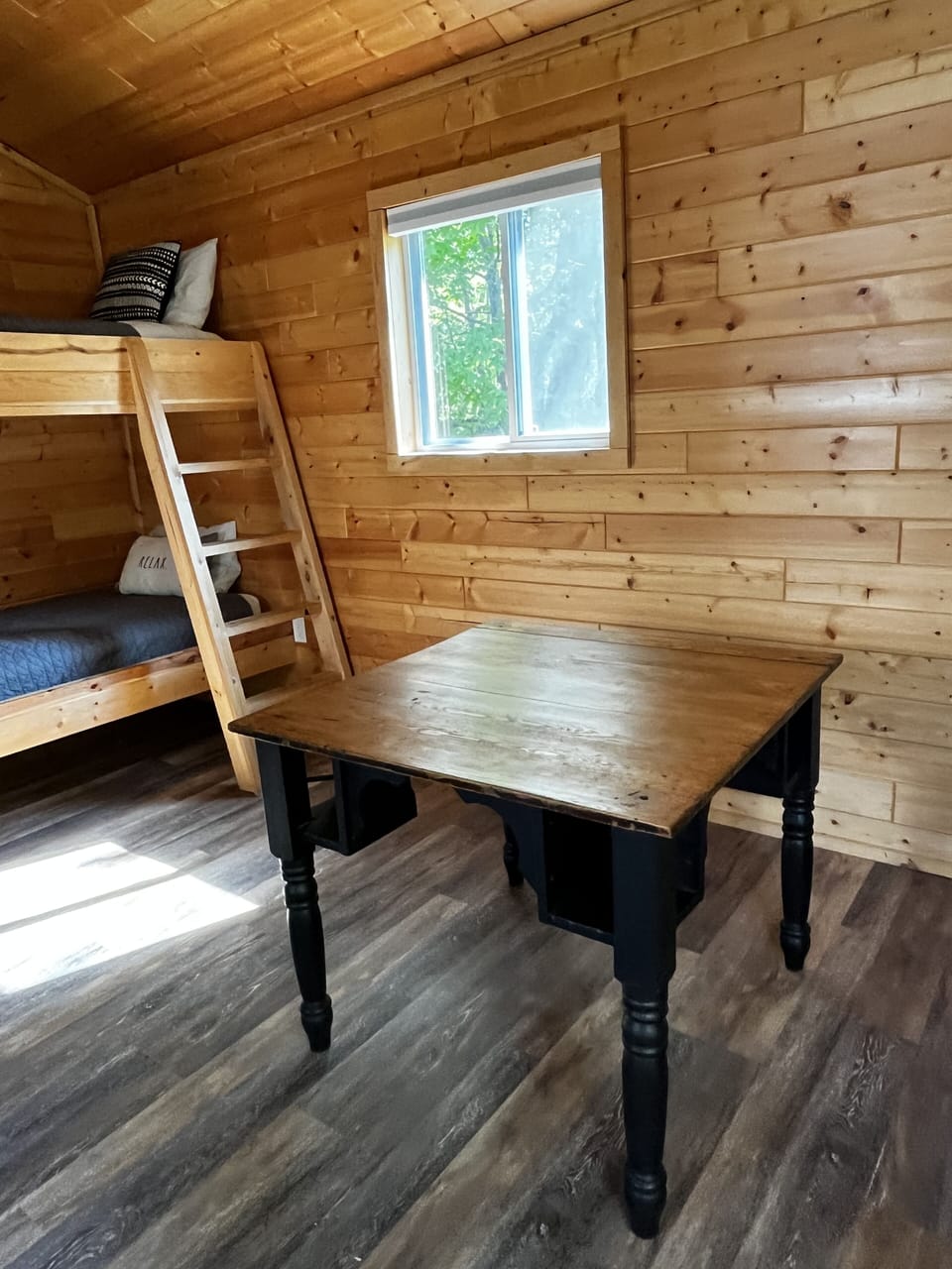 Table in bunkhouse 