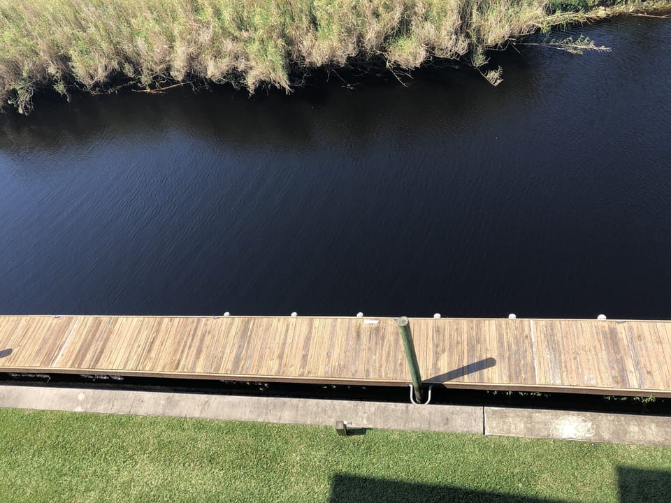 Our dock as seen from patio - if you bring your own boat, you may dock it here.