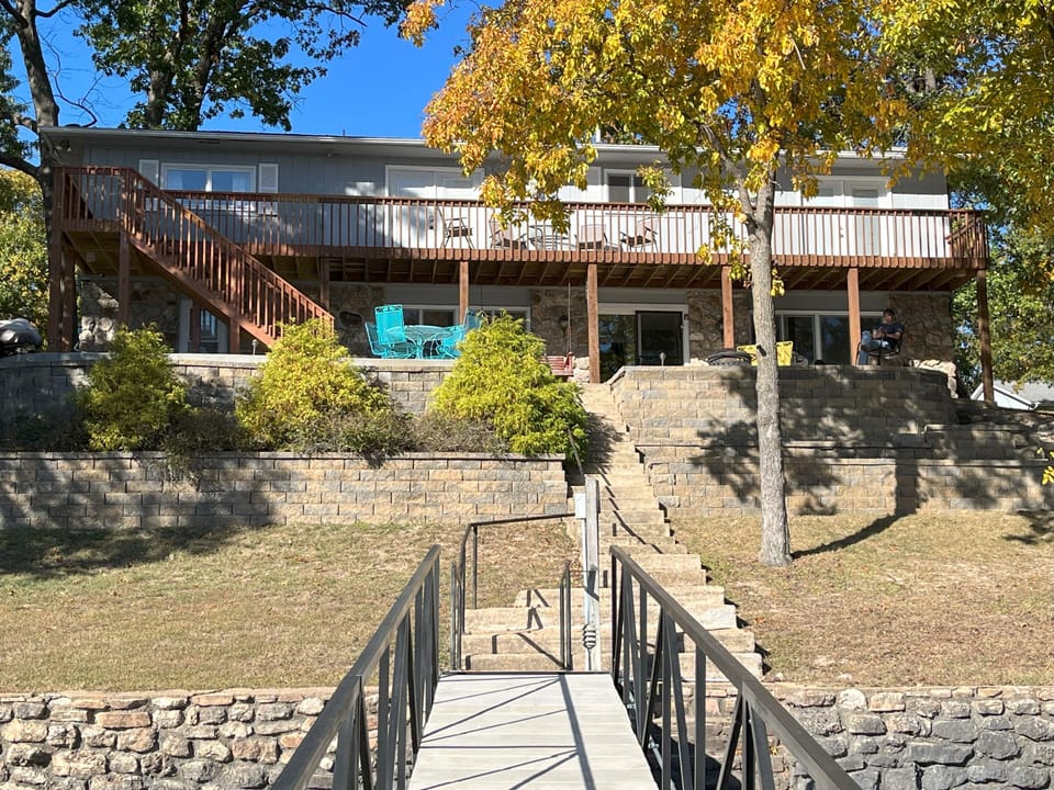 Lakeside view of our home, for 2026 we're adding a upper level living room.