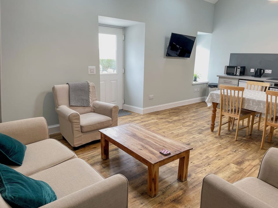 Open plan living space | Claunch - Galloway Farmstay, Newton Stewart