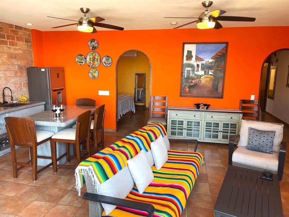 Both Guest bedrooms are directly off the living area. The Master bedroom door is just to the right of this picture.