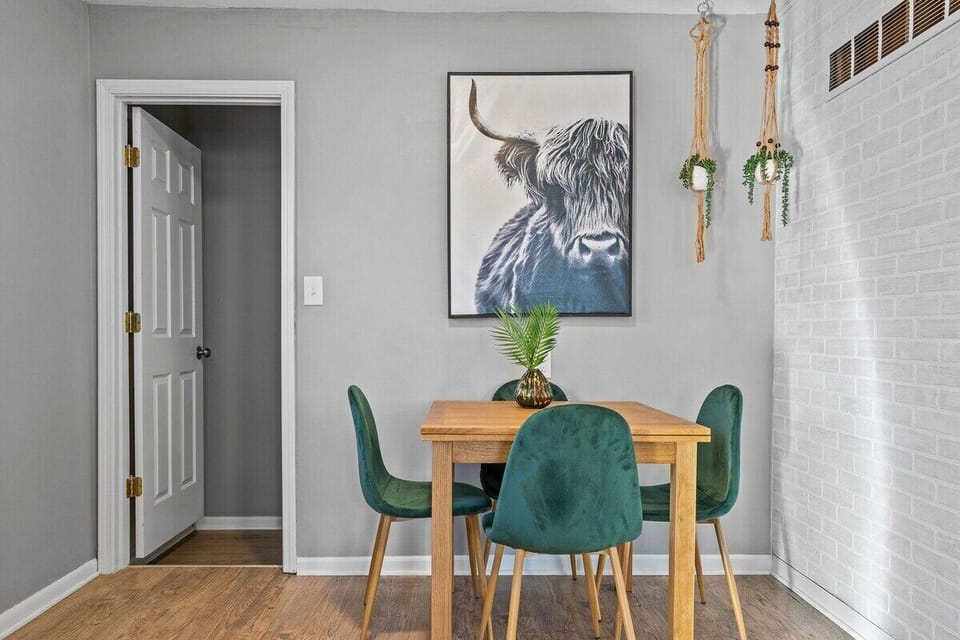 Cozy dining nook perfect for morning coffee, remote work, or shared meals