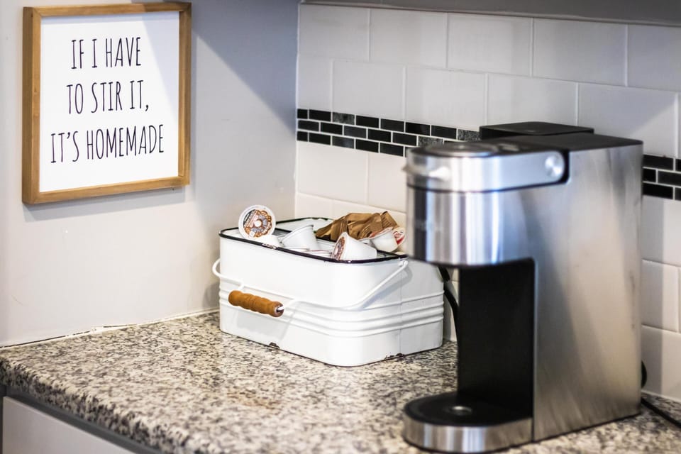 Full coffee bar items available for guest use
