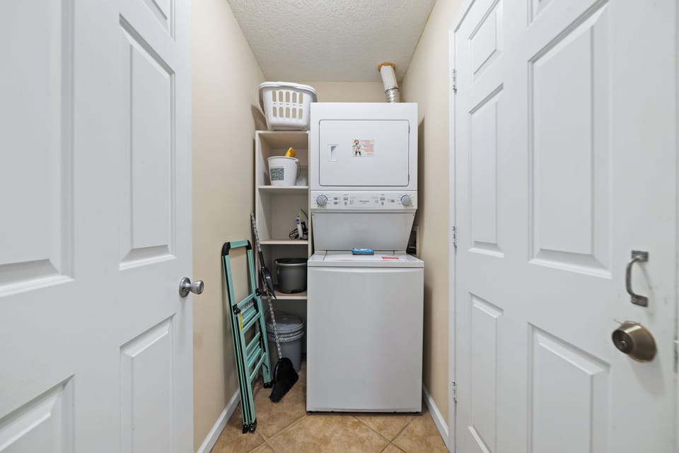 Make yourself at home with the convenience of an in-unit washer and dryer.  No need to overpack!