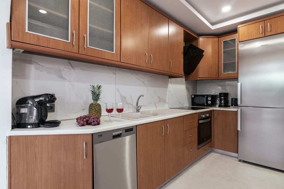 The bespoke kitchen is perfect for rustling up a feast.