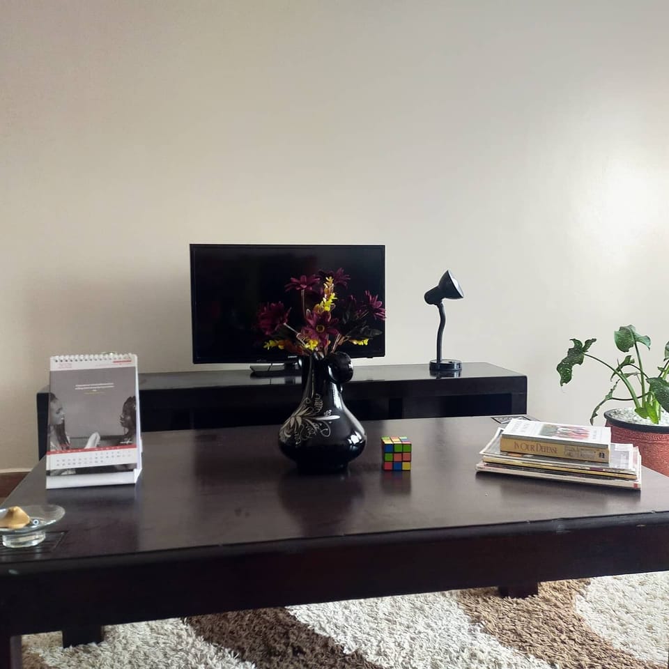 Comfort Apartment | Living area | 14-inch Smart TV with digital channels, TV