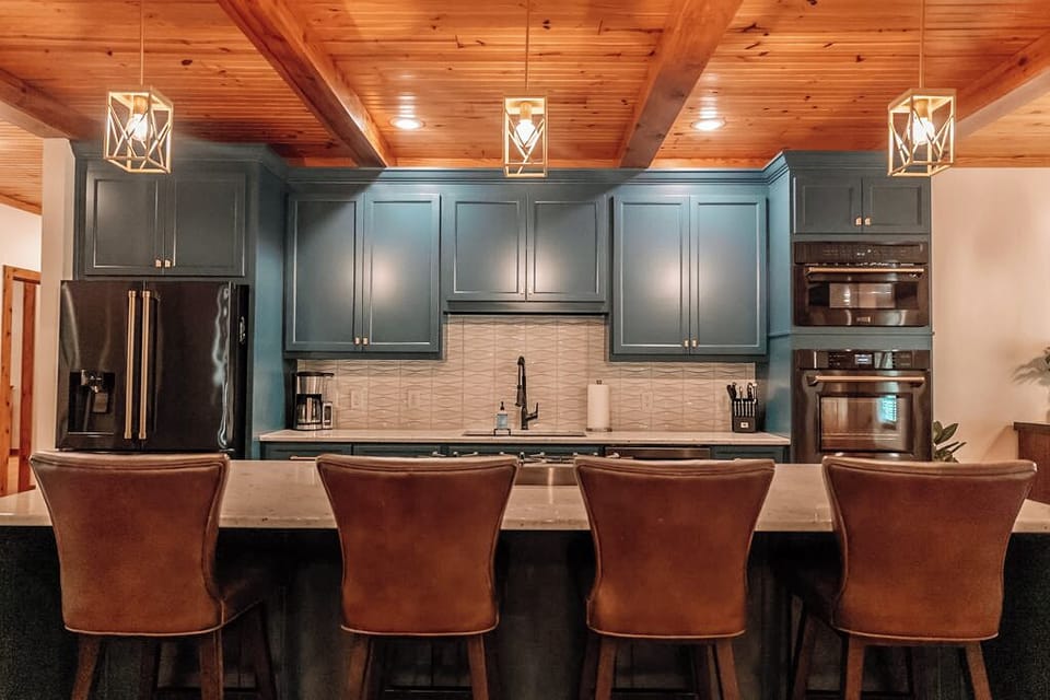 The kitchen is equipped with everything you need to cook for large groups. 